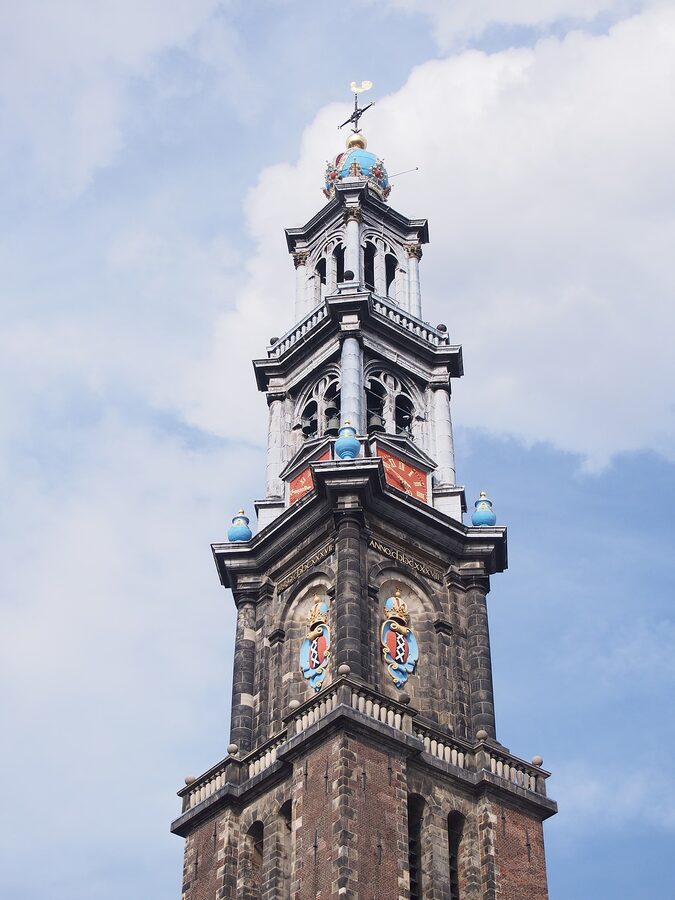 Westerkerk tower close-up Amsterdam Westertoren