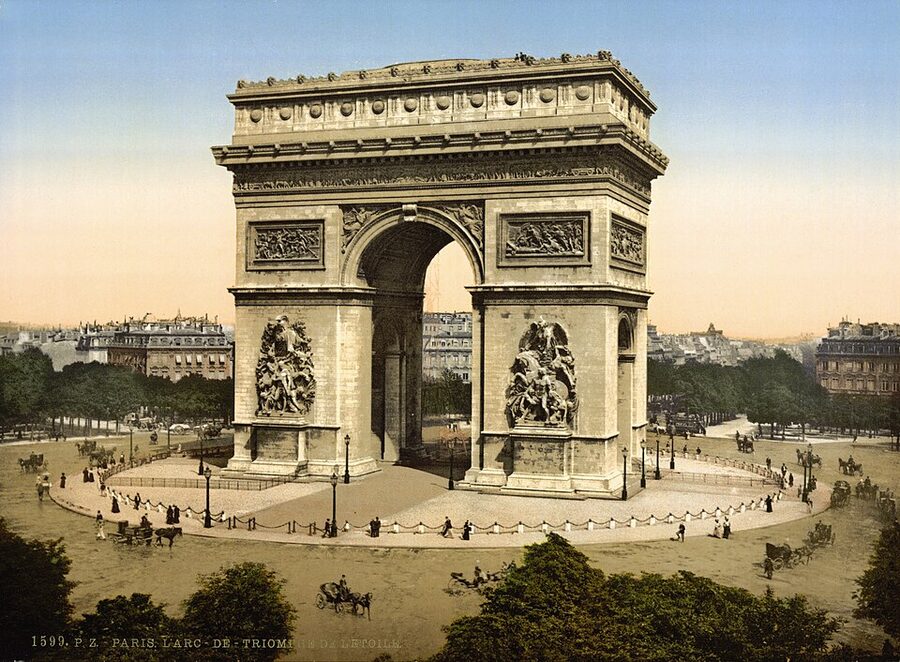 Arc de Triomphe archival photograph 1890-1900