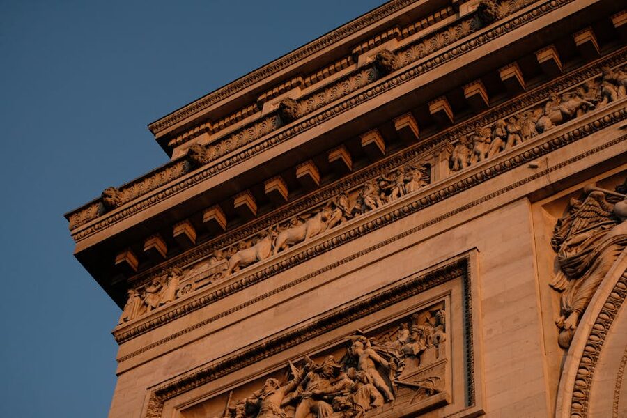 Arc de Triomphe ornate carvings detail Paris