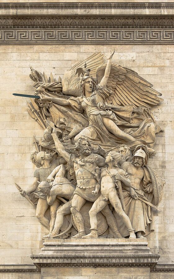 La Marseillaise relief by Rude on Arc de Triomphe Paris