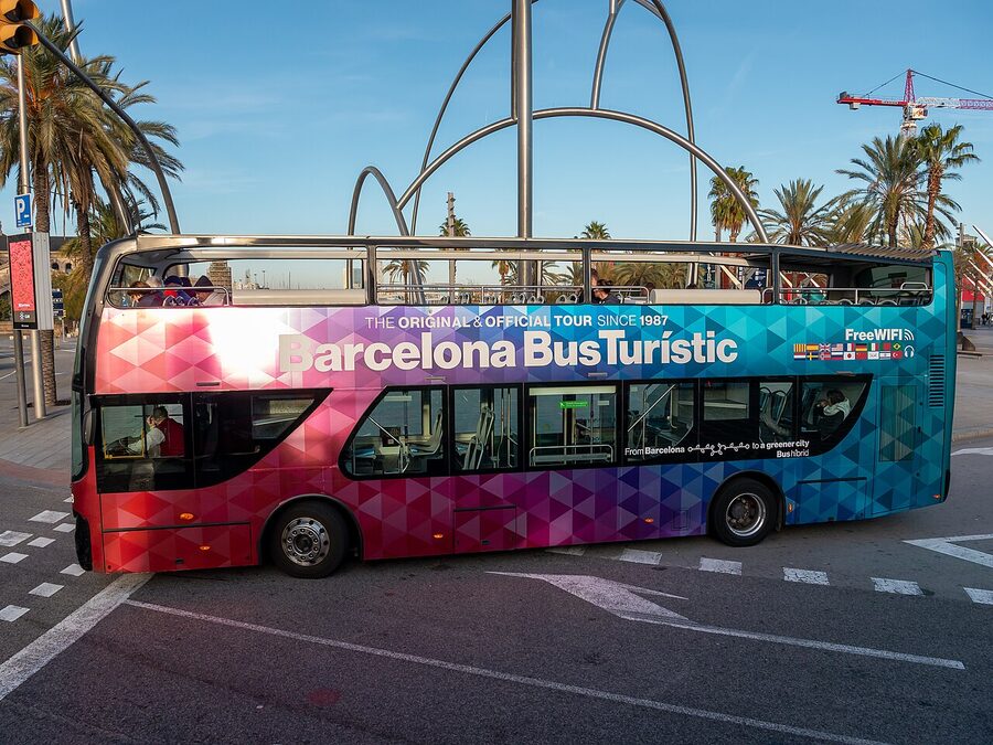 Barcelona Bus Turistic double decker on Passeig de Gràcia