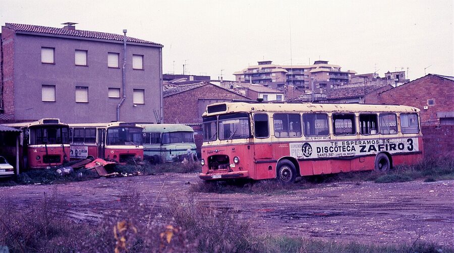 TISA city bus depot Barcelona December 1987