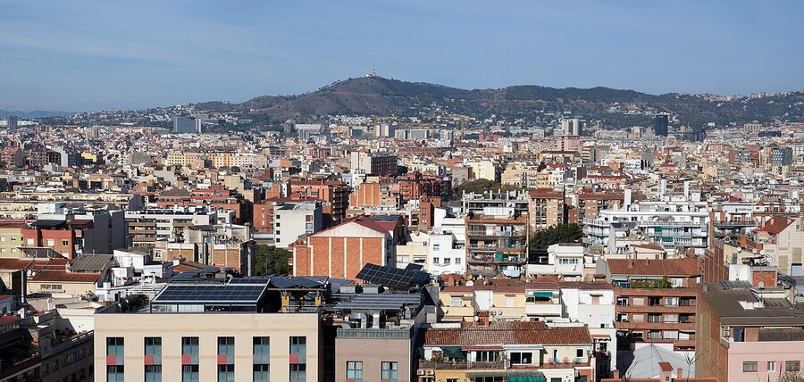 Panoramic view of Barcelona from Montjuïc hill