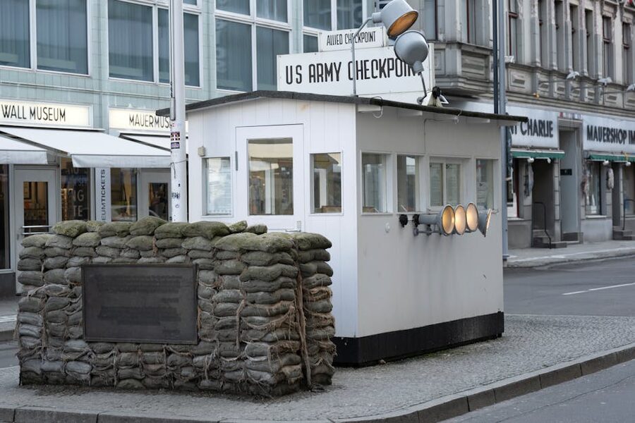 Checkpoint Charlie Berlin US Army post next to Mauermuseum