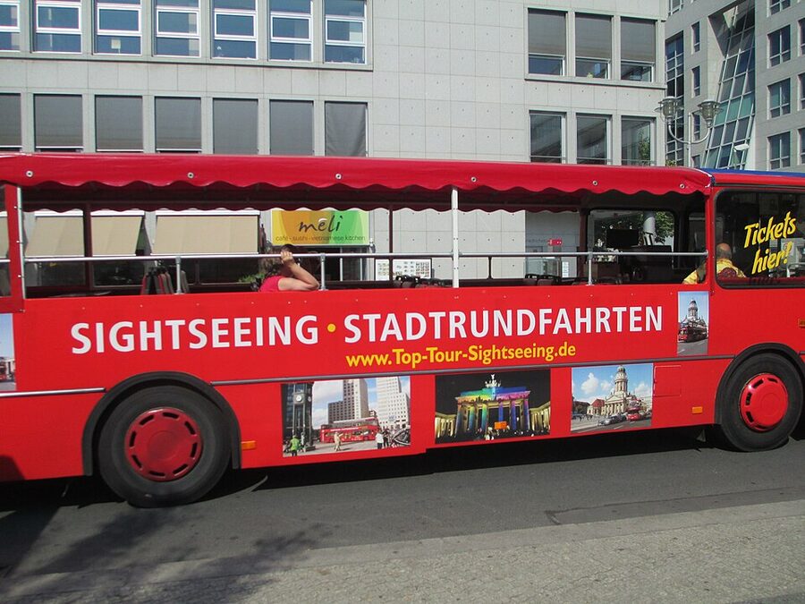 Double-decker sightseeing bus in Berlin