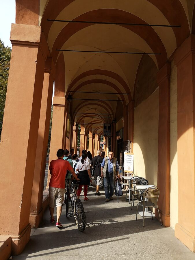 The Portico of San Luca arches climbing the hill outside Bologna