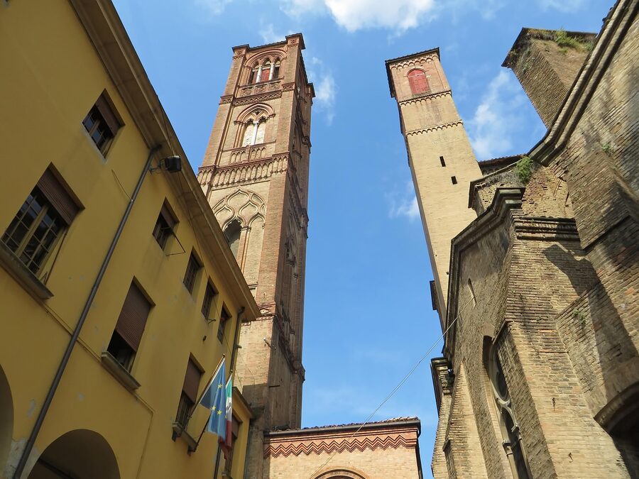 The Asinelli and Garisenda Towers in central Bologna