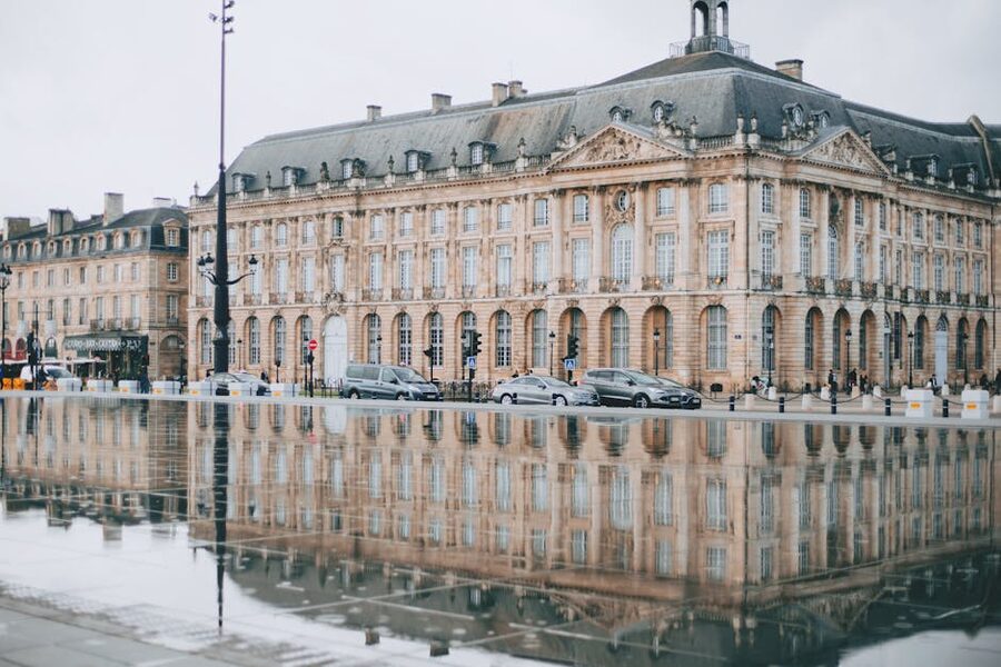 Bordeaux quay houses on the Garonne river