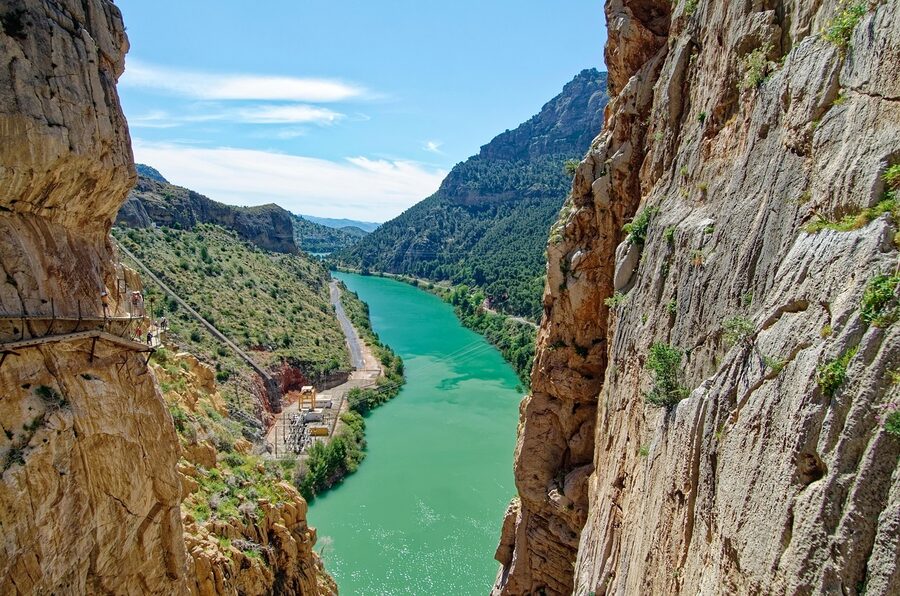 Caminito del Rey footbridge over the Guadalhorce river