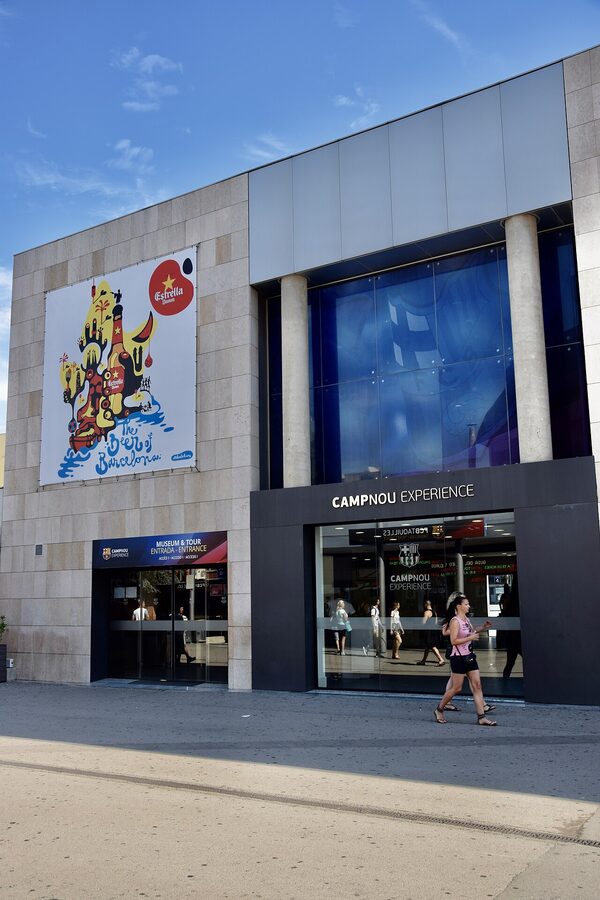 FC Barcelona trophy cabinet display in Camp Nou Experience museum