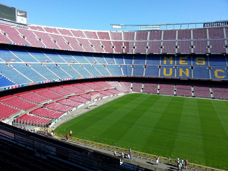 Camp Nou stadium exterior view from outside