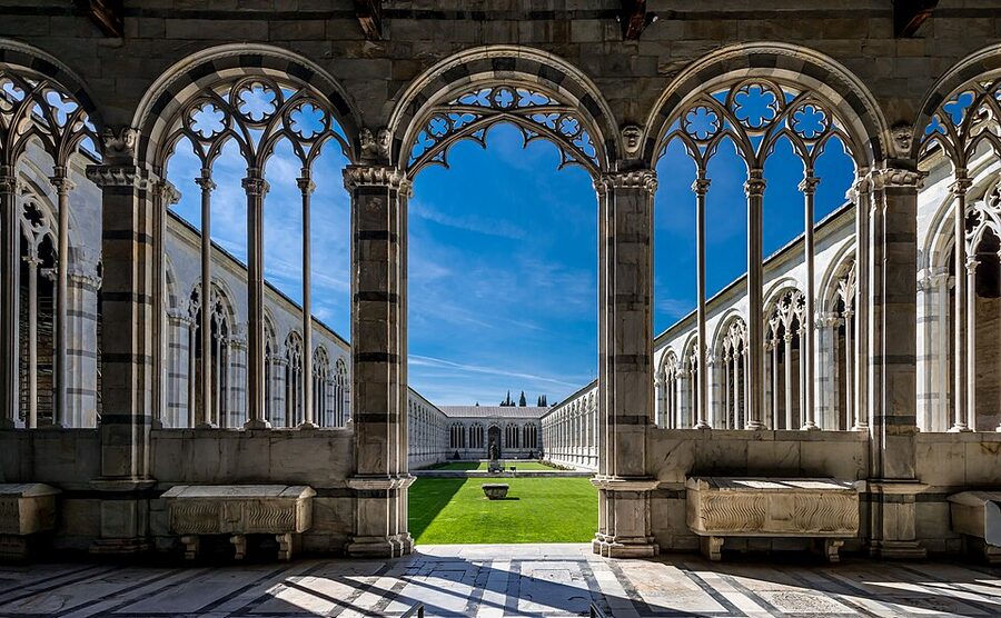 Cloister of the Camposanto Monumentale in Pisa