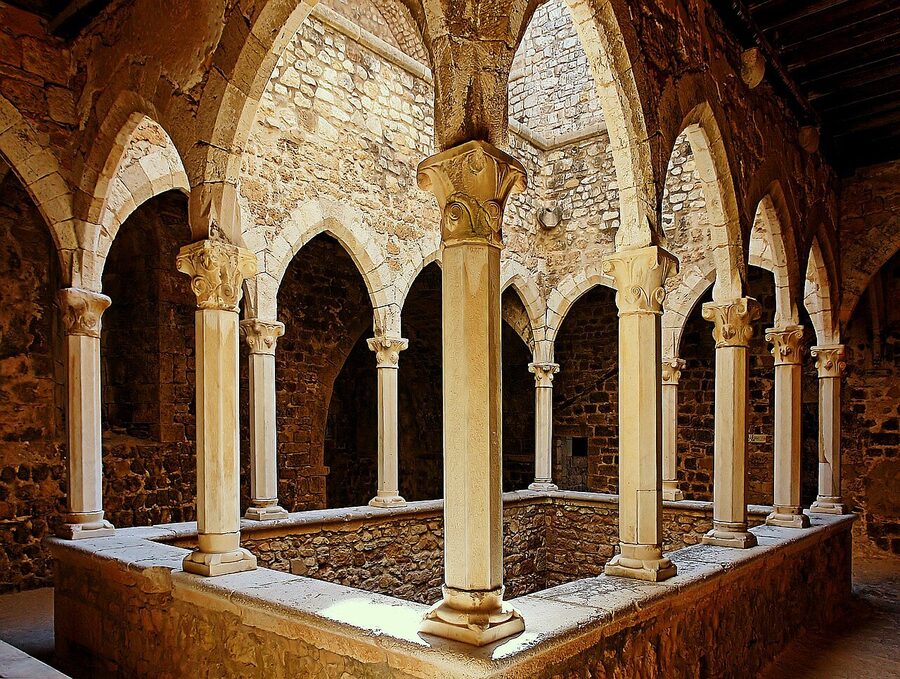 The cloister of Lérins Abbey