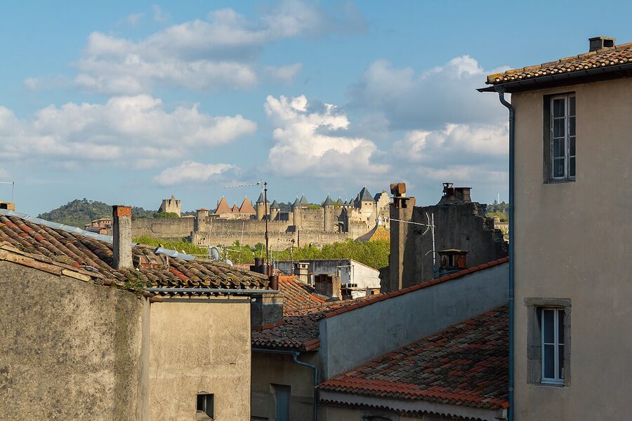 Les toits rooftops of inner Cite Carcassonne
