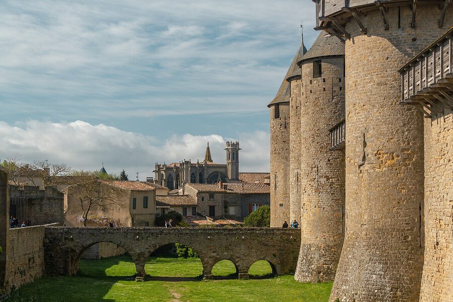 Porte de l Est Carcassonne medieval gate