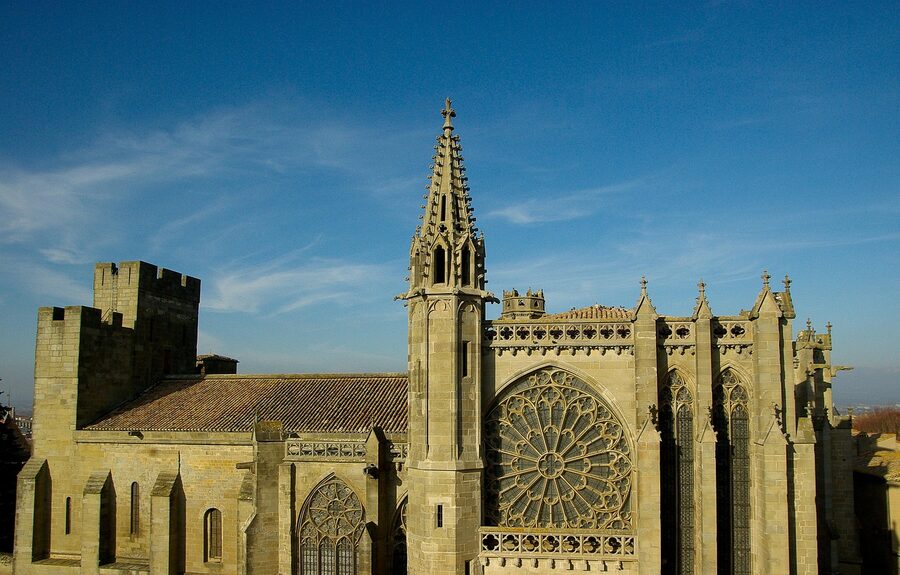 Rose window of Saint-Nazaire basilica Carcassonne