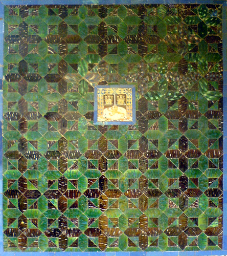 Mudejar azulejo tile work at Casa de Pilatos courtyard wall