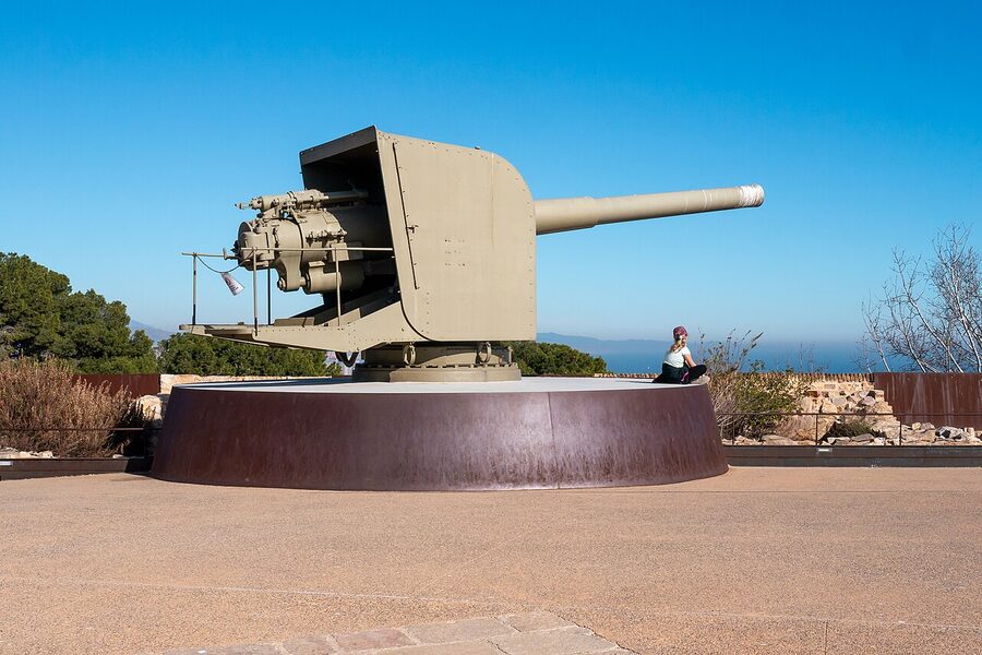 Castell de Montjuïc fortress with star-shaped bastions