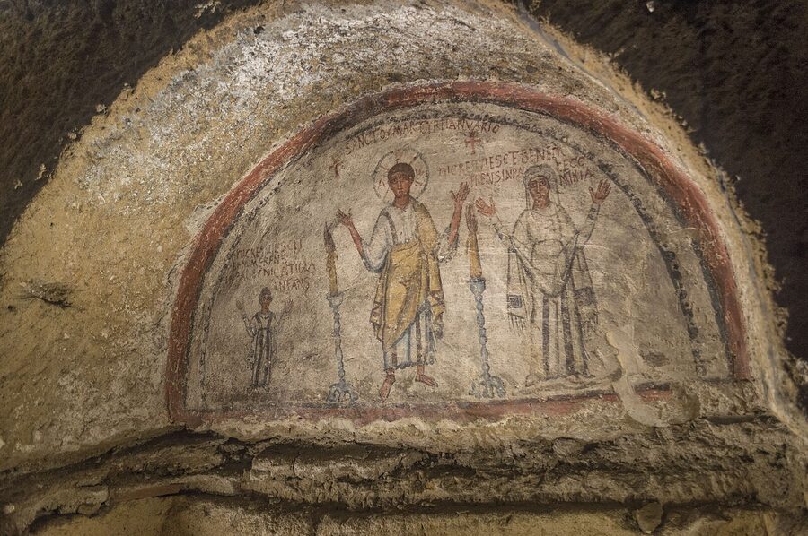 Catacombs of San Gennaro burial niches Naples