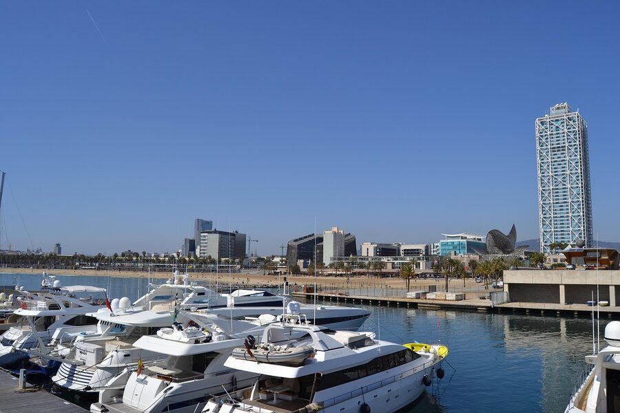 Port Olimpic Barcelona marina yachts