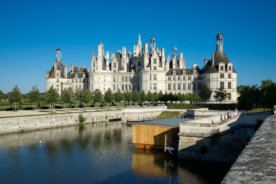 Chambord castle in summer landscape