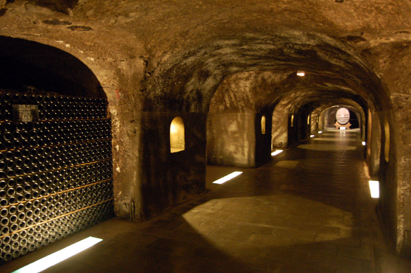 Moet Chandon underground cellar in Epernay