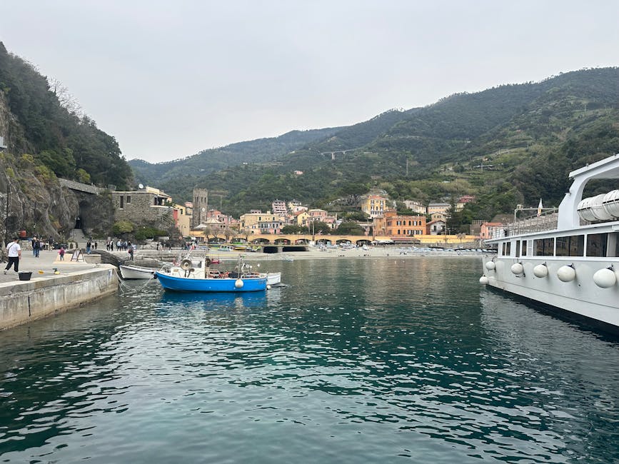 Monterosso al Mare harbor and old town Cinque Terre