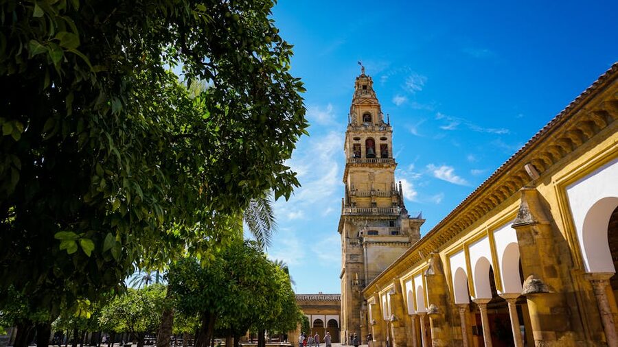 The bell tower of the Mezquita-Cathedral, built around the original minaret