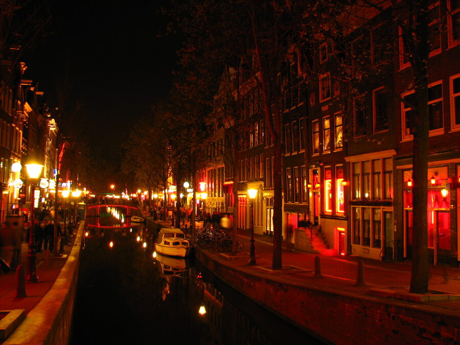 De Wallen historic canal area Amsterdam