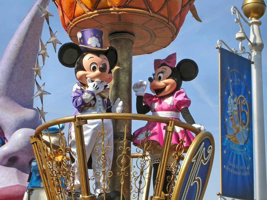 Disney parade procession at Disneyland Paris