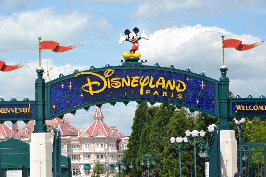 Mickey Mouse parade float at Disneyland Paris