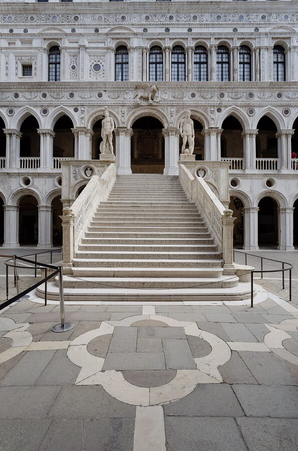 Scala dei Giganti with Mercury and Neptune statues Doges Palace