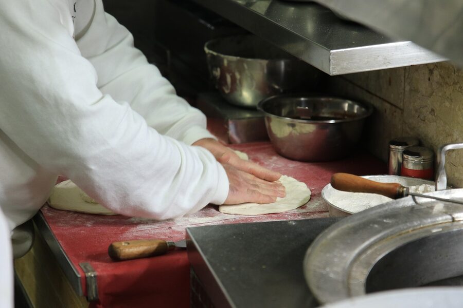 Wood oven in a traditional Naples pizzeria
