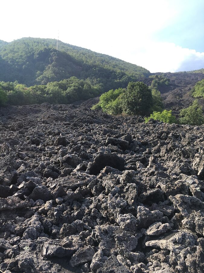 Lava flow from the 1992 Mount Etna eruption