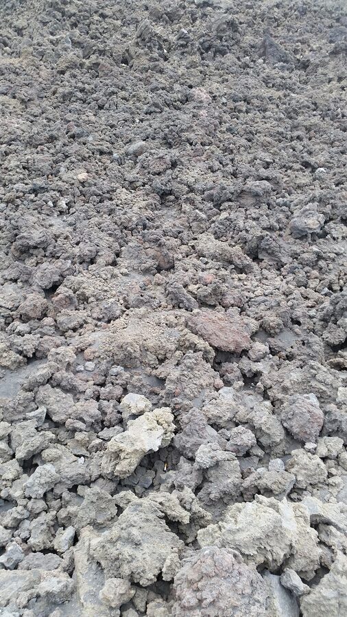 Cooled lava on Mount Etna, 2015