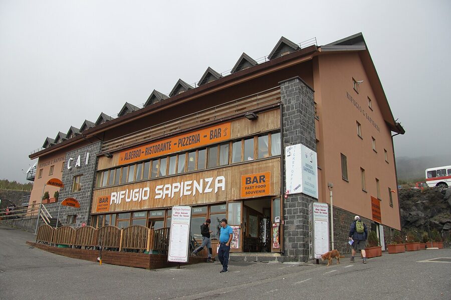 Rifugio Sapienza on Mount Etna's south side, the cable car base station