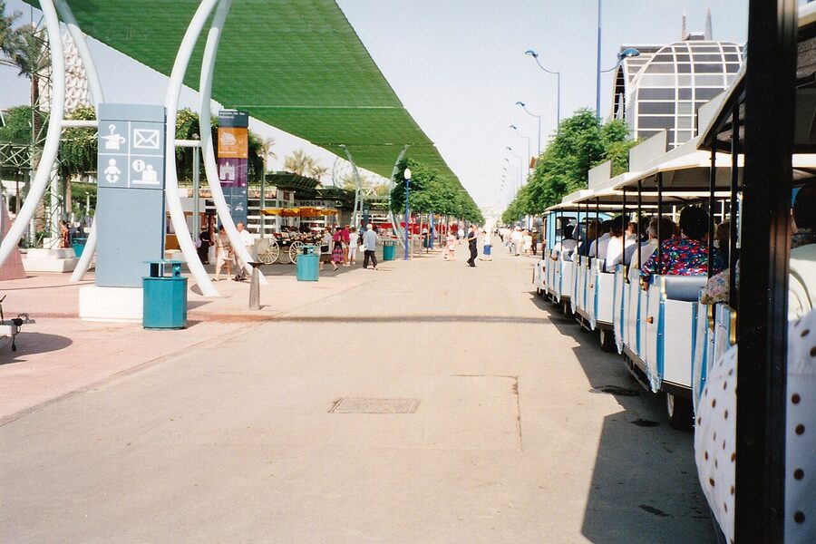 Expo 92 Seville structures along the Guadalquivir