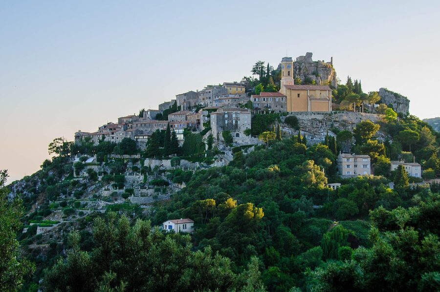 Stone buildings in the historic centre of Eze village