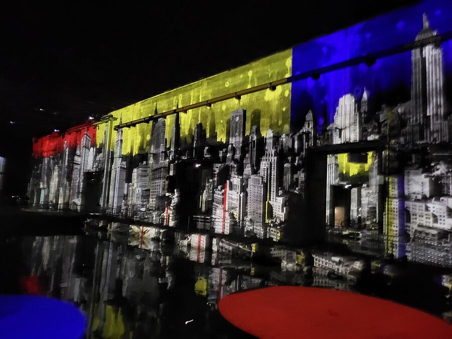Bassins de Lumieres Bordeaux water reflection sister Culturespaces venue