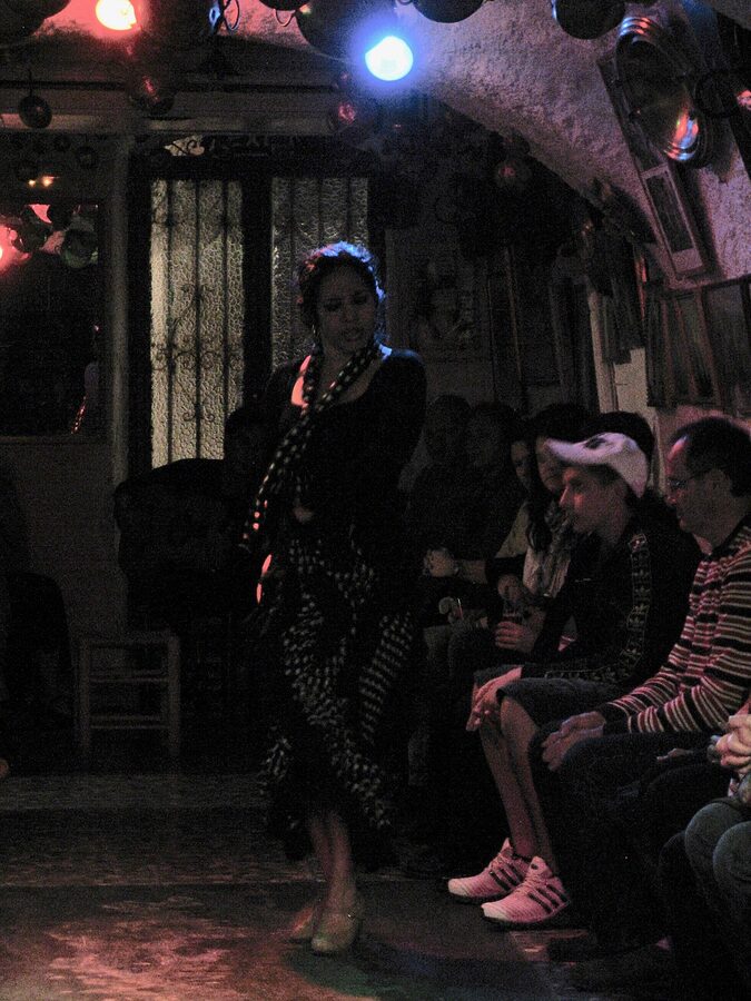 Flamenco bailaora silhouette Granada zambra