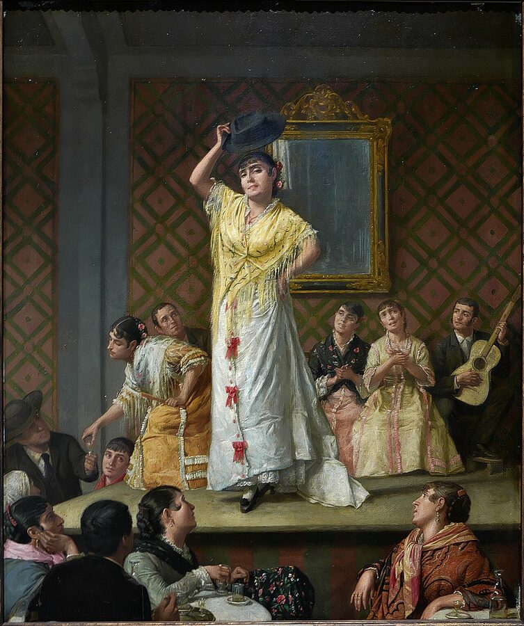 Cafe cantante painting by Dioscoro de la Puebla Tolin