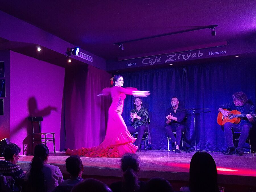 A flamenco show at Cafe Ziryab in Madrid