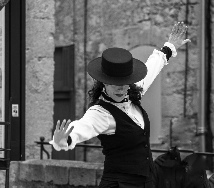 Flamenco dancer with traditional hat, Andalusia