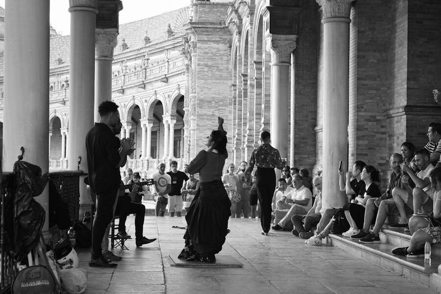 Flamenco performance at Plaza de España, Seville