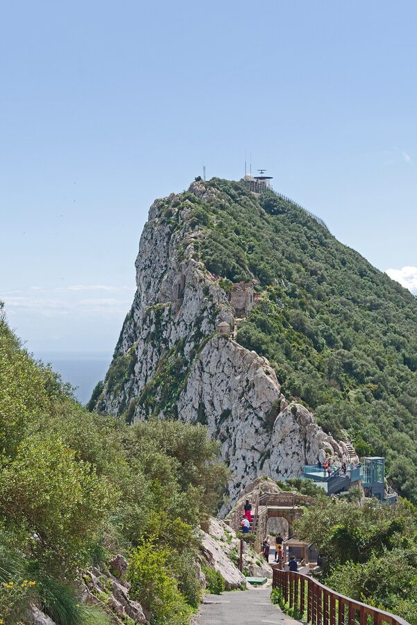 The view from Top of the Rock cable car upper station