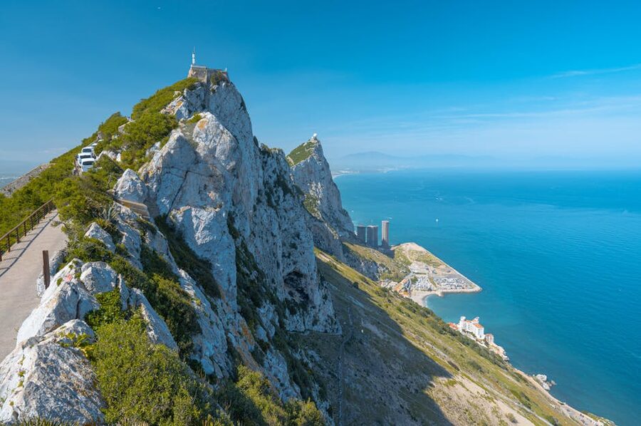The Rock of Gibraltar from the water