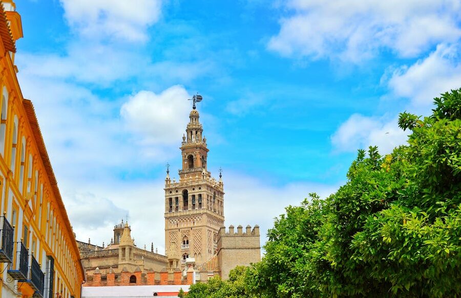 The iconic La Giralda tower in Sevilla Spain