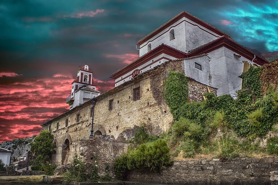 Grazalema village church Andalusia Spain