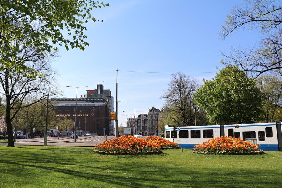 Heineken brewery Weteringcircuit tram stop Amsterdam