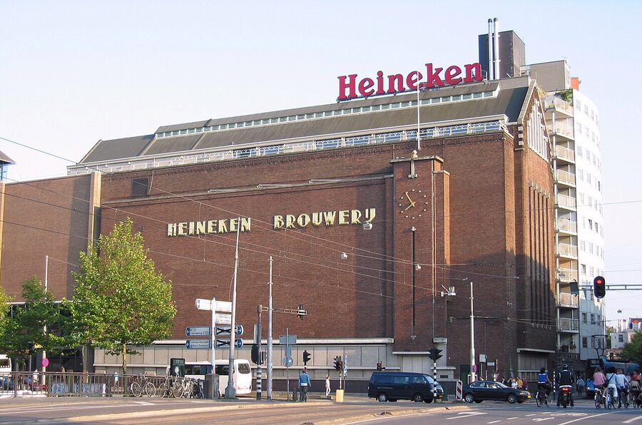 Heineken brewery facade Stadhouderskade 78 De Pijp